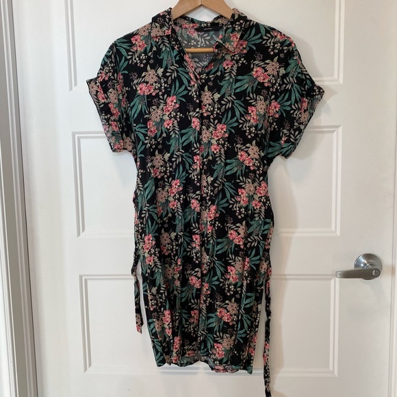 VERO MODA XS Print Boquet Kimono Shirt Dress - Picture 7 of 16